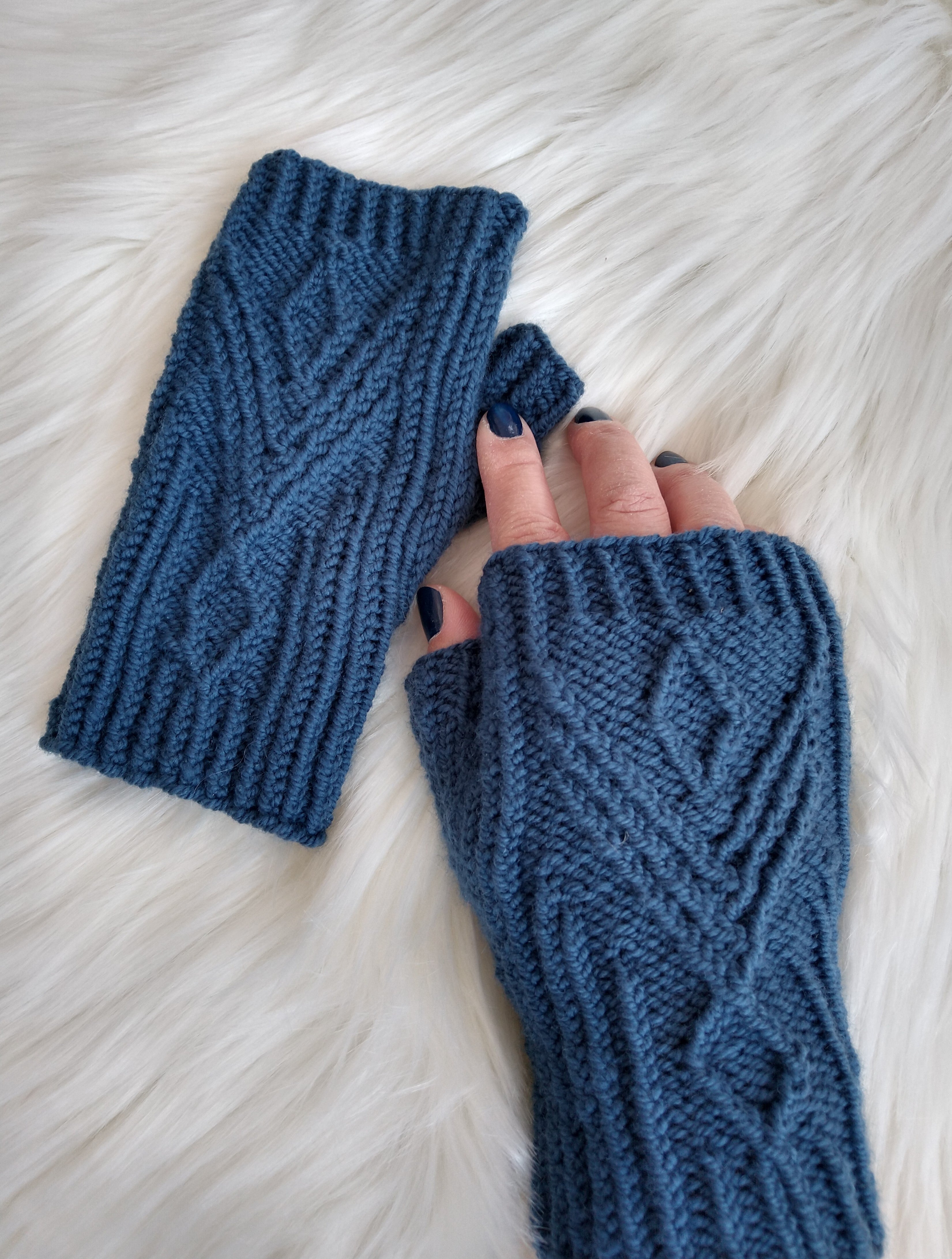 Skeeter Writing Gloves Knitting pattern by Wanded Knit and Crochet