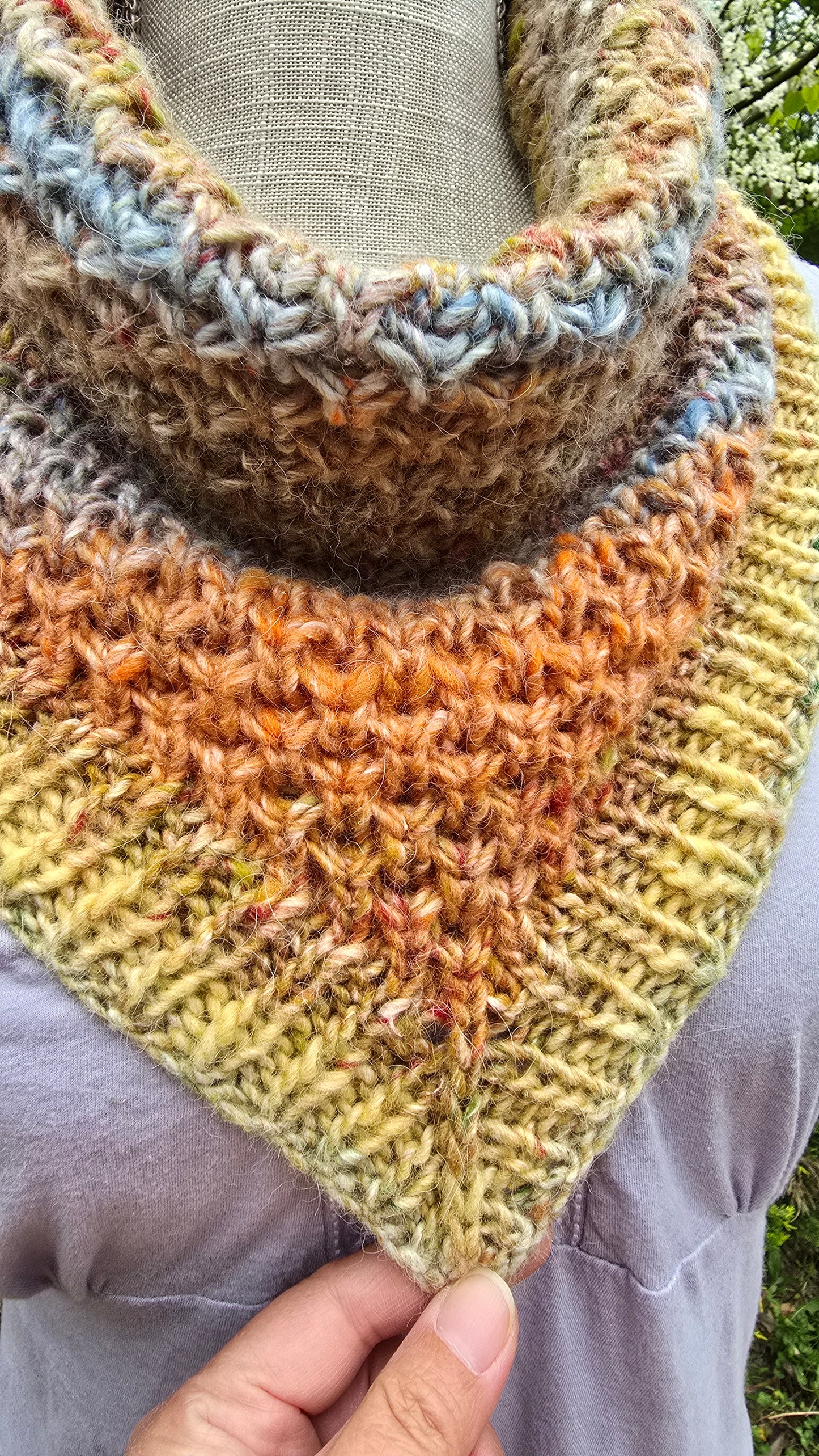 Flamefall (Bandana Cowl) Knitting Pattern