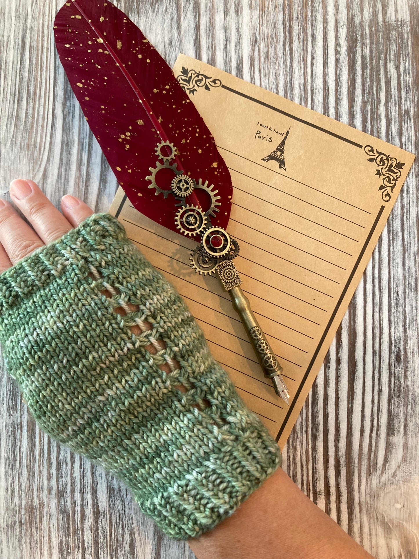 Skeeter Writing Gloves Knitting Pattern