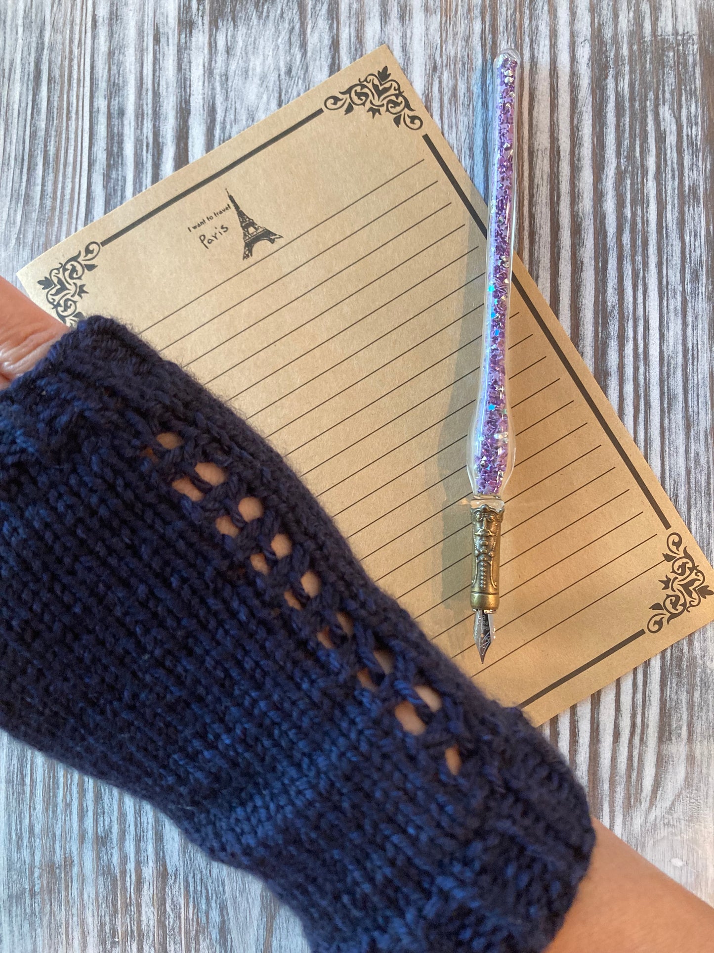 Skeeter Writing Gloves Knitting Pattern