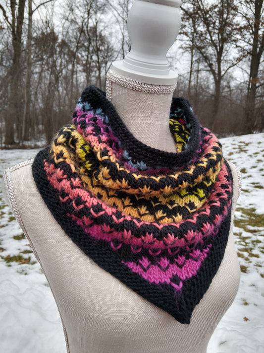 Pomona Bandana Cowl Knitting Pattern
