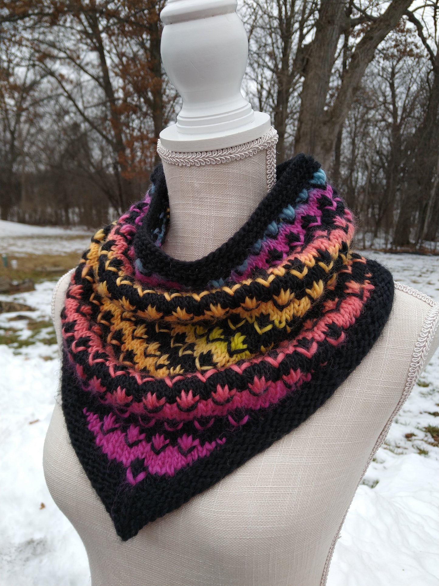 Pomona Bandana Cowl Knitting Pattern