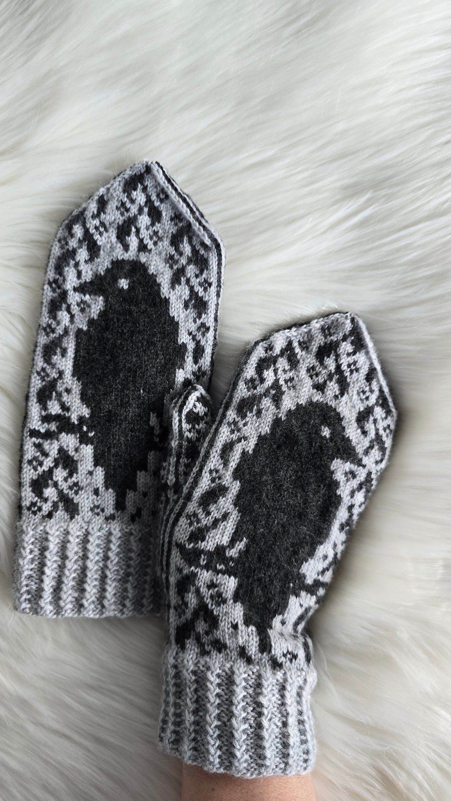 To Catch A Crow Mittens Knitting Pattern