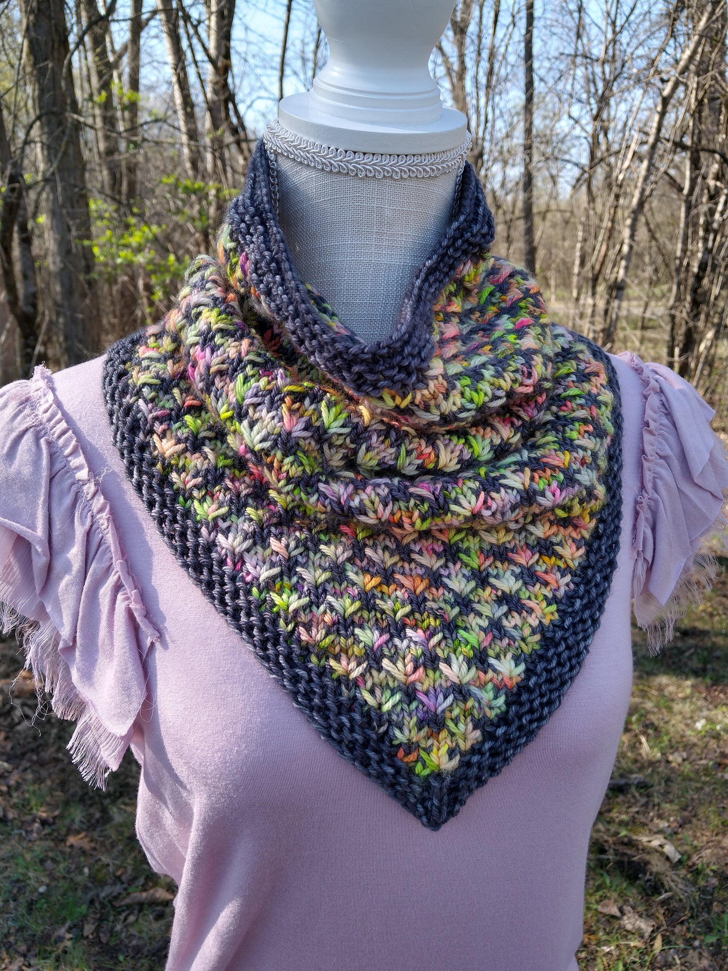 Rosewood Bandana Cowl Knitting Pattern