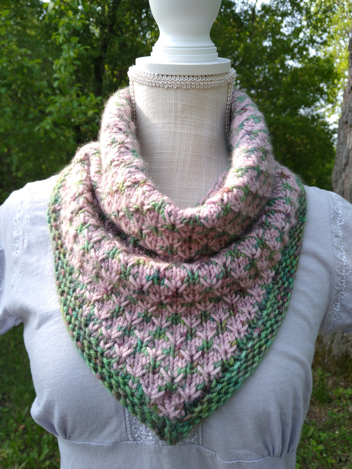 Rosewood Bandana Cowl Knitting Pattern – Wanded Knit and Crochet