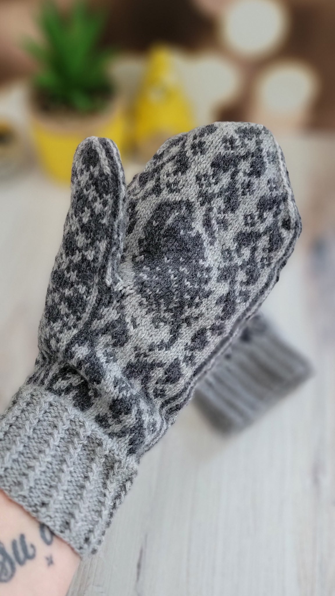 To Catch A Crow Mittens Knitting Pattern