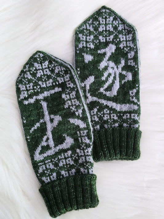 Pursuit of Jade Mittens Knitting Pattern