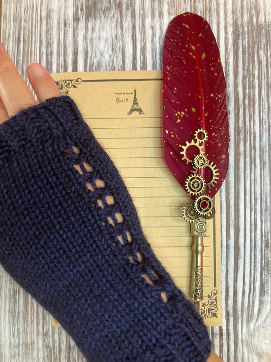 Skeeter Writing Gloves Knitting Pattern